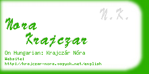 nora krajczar business card